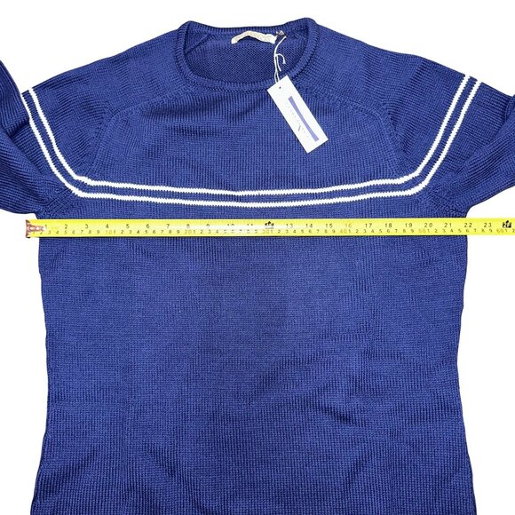 NWT Guideboat Co Lake Placid Downhill Navy Blue & White Sweater Men's Large L - Picture 8 of 8